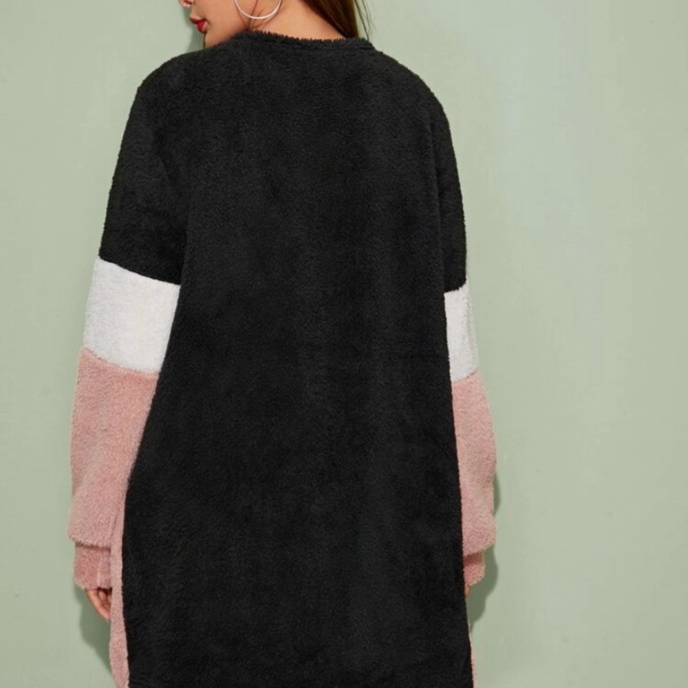 Open Front Teddy Coat - Picture 2 of 5